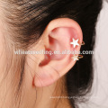 new trendy personalized blank hanging alloy double star shape no hole earring